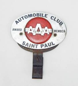 Vintage AAA Automobile Club Award Saint Paul