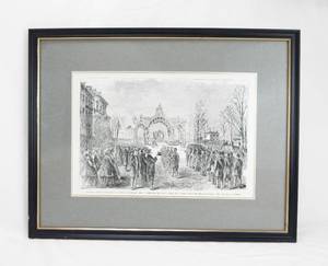 Framed Print Funeral Service of President Lincoln at Chicago