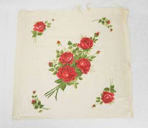 Vintage Rose Painting on Silk