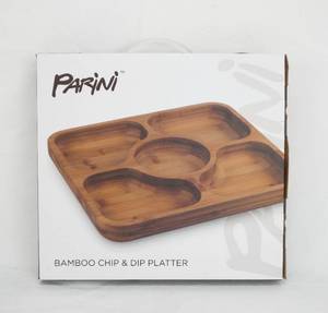 New Parini Bamboo Chip and Dip Platter