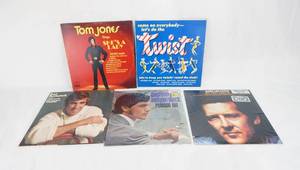 Lot of 5 Vintage Albums including Tom Jones, Twist, Burt Bacharach, Engelbert Humperdinck and Jerry Lee Lewis