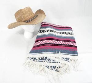 Straw Cowboy Hat and Blanket