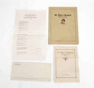 Antique St. Johns Hospital and Training School for Nurses Booklet and Candidate Forms from Red Wing, Minnesota