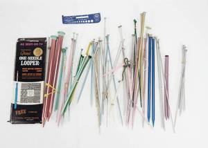 Large Lot of Vintage Knitting Needles including Boye and Hero