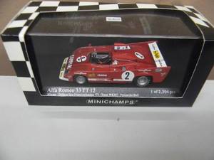 lot 21 image: 143 SCALE MINICHAMPS ALFA ROMEO 33 TT 12 WINNER 1000km Spa -Francorchamps 75 - 1 of 2,304 - IN BOX - GREAT PIECE - SEE PICTURES