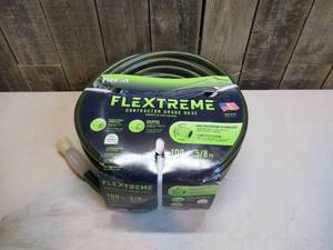 lot 9 image: Flexon 100ft 58 Contractor Grade Hose w Guard and Grip Made in USA