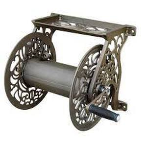 lot 22 image: Hampton Bay Wall-Mounted Hose Reel - missing handle