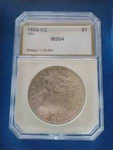 1882-CC Morgan - GSA Hoard - MS64 With COA & Box