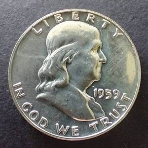 1959 Proof() Franklin Silver Half Dollar