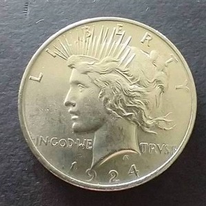 1924 Peace Dollar