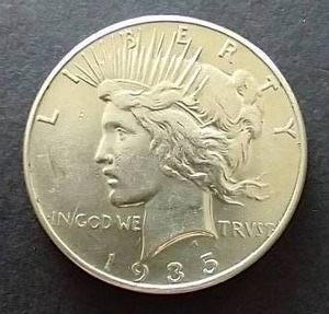 1935 Peace Dollar
