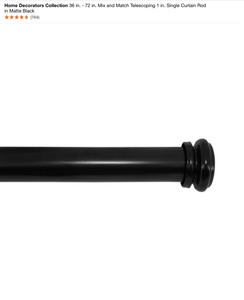 Various Colors & Sizes of Home Decorators Collection Mix & Match Telescoping 1 in. Single Curtain Rods. Various Conditions. See Pictures