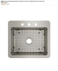 Various Kinds of Elkay 25 in. Kitchen Sinks. Various Conditions. See Pictures
