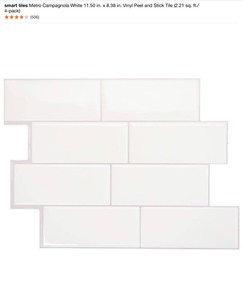 Smart Tiles 11.50 in. x 8.38 in. Vinyl Peel and Stick Tiles. Various Kinds and Styles. See Pictures