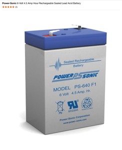 Power-Sonic & UPG 6-Volt 4.5 Ah, 7 Ah & 12 Ah Rechargeable Sealed Lead Acid Batteries. Various Conditions. See Pictures