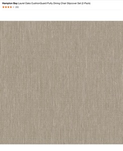 Hampton Bay Laguna Point Putty Sectional Slipcover Set & Hampton Bay Laurel Oaks CushionGuard Putty Dining Chair Slipcover Set (2-Pack). See Pictures