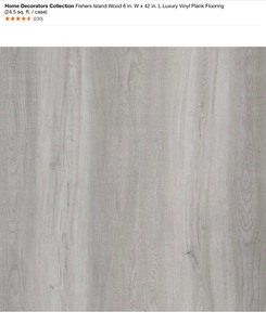 12 Cases of Home Decorators Collection Fishers Island Wood 6 in. W x 42 in. L Luxury Vinyl Plank Flooring (24.5 sq. ft.  case). See Pictures