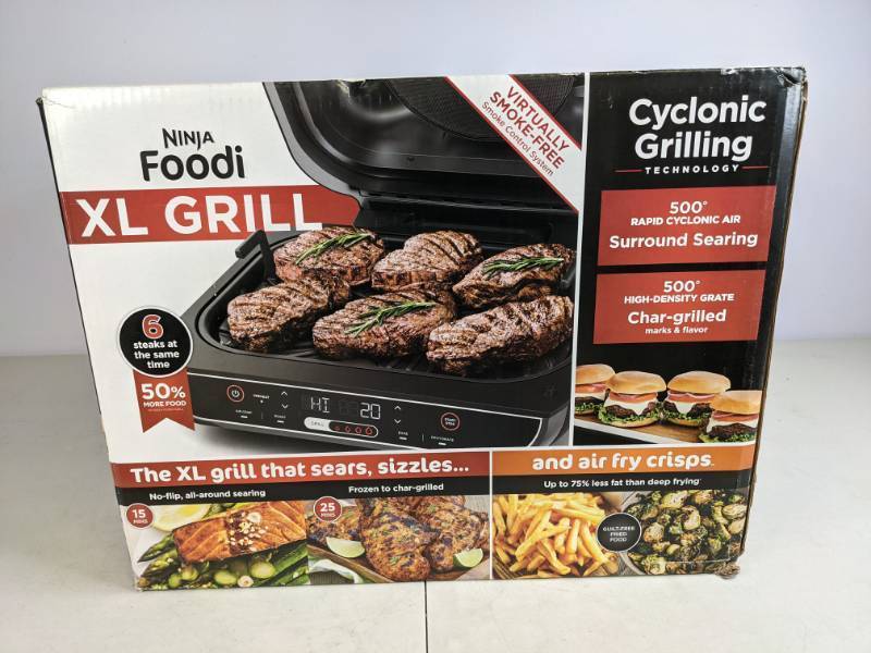 lot 359 image: New Ninja Foodi XL Grill with Cyclonic Grilling Technology