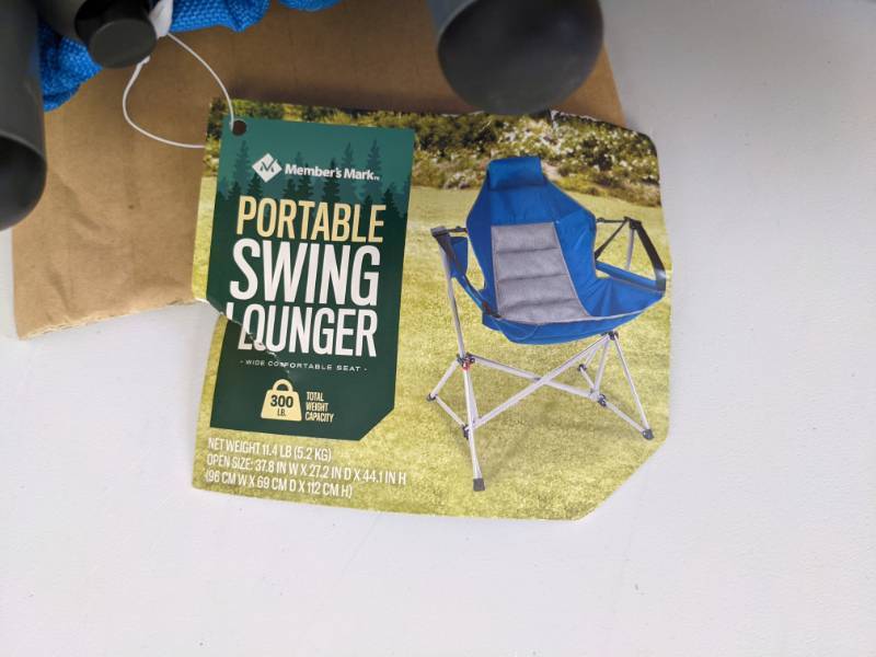 lot 292 image: New Portable Swing Lounger Chair 