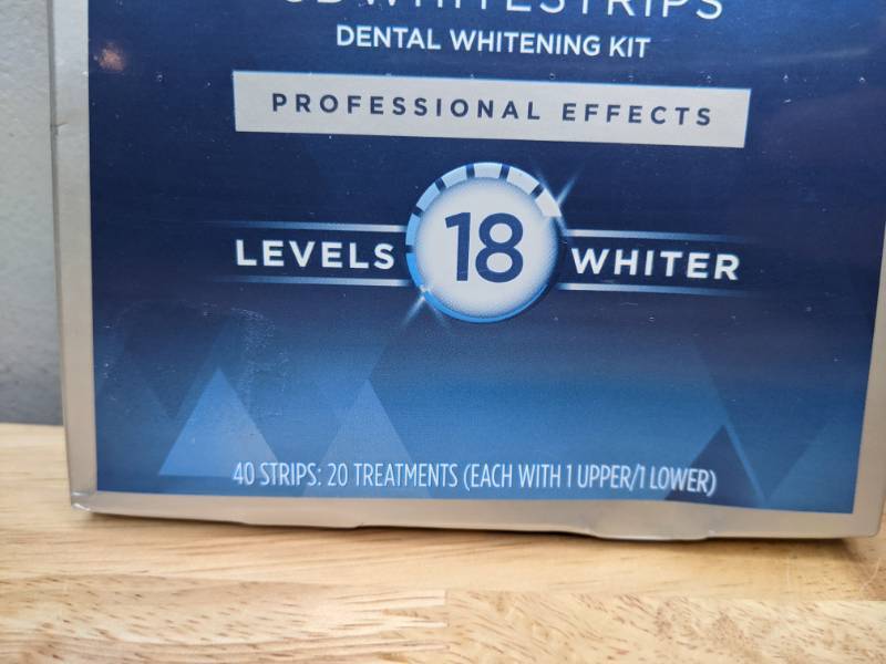 lot 21 image: Brand New Crest 3D Whitestrips Professional Effects At-home Teeth Whitening Kit 18 Levels Whiter