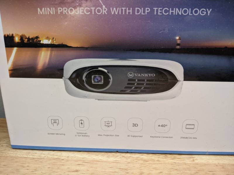 lot 17 image: New VANKYO Burger 101 DLP Wireless Pico Projector HD Mini Projector 1080P and Wi-Fi
