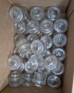 lot 278 image: Lot of 36 Vintage Glass Plugs for 1 78