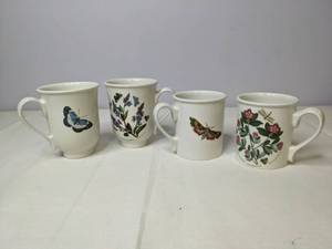 lot 291 image: Set of 4 Botanic Garden Coffee Cups by Susan Williams-Ellis