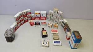 lot 322 image: Lot of Empty Vintage SchillingDurkee Spice Cannisters, Hersheys Cocoa, Sucrets and More