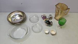 lot 330 image: Lot Includes RARE, Antique Royal Bayreuth Duck Milk Pitcher, Eales 1779 Silver Plate Dish and Much More