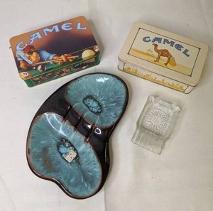lot 233 image: Rare Camel Tobacco Tins and Ashtrays