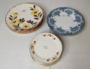 lot 213 image: Lot of 17 Vintage Dishes New Wharf Melrose, Blue Ridge Southern Pottery & Superior Hall Autumn Leaf