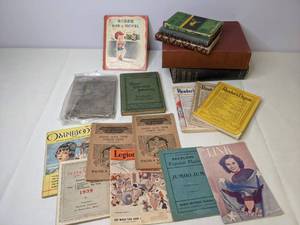 lot 210 image: Collection of 18 Vintage Print Materials Readers Digest (1937), Bakers Edition of Plays, March Brothers, Hardcover and Childrens Books