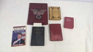 lot 389 image: Lot of 6 Books, Some Vintage A. Conan Doyle, EnglishGerman Dictionary and Political Books