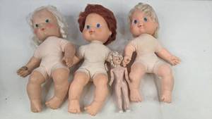 lot 251 image: Set of (4) Vintage Toy Dolls - Strawberry Shortcake, Baby Apricot, and more