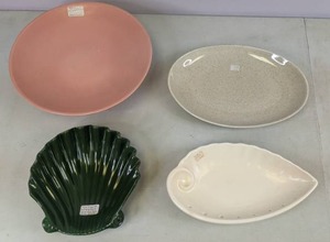 lot 127 image: Lovely Assortment of 4 Ceramic Serving Plates and Dishes
