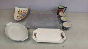 lot 398 image: Set of 8 Various Serving Platters and Cups