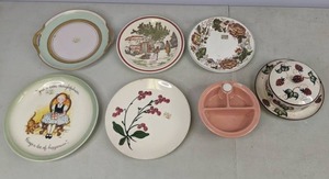 lot 370 image: Lot of 7 Vintage Dishes Tirschenreuth, Wedgwood, Hankscraft, Blue Ridge and More