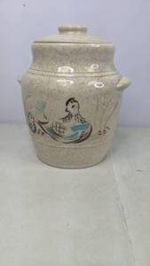 lot 399 image: Vintage Red Wing Bob White Cookie Jar