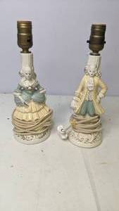 lot 426 image: Lovely Victorian Couple Posing as Lamp Bases