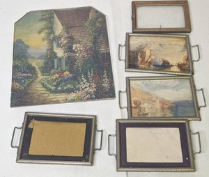 lot 420 image: Collection of (4) Vintage Frame Trays & More