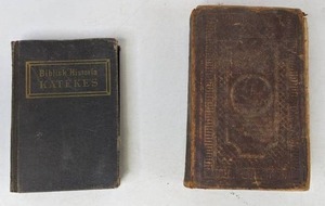 lot 129 image: RARE Antique Holy Bible and Swedish Bible