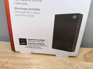 lot 12 image: Brand New Seagate Backup Plus Portable 4TB External Hard Drive HDD - Black USB 3.0 for PC Laptop and Mac