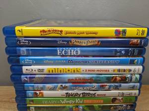 lot 36 image: Lot of 13 Blu Ray Kids Movies Minions Echo Rio 2 Home Ice Age Monsters University