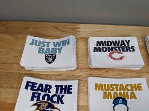 lot 91 image: New Mix of NFL Football Stickers Cowboys Baker Mahomes Houston Ravens Seahawks Steelers