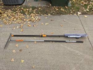 lot 455 image: Fiskars Rake and Pruning Stik Tree Pruner