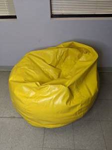 lot 192 image: Super Fun Bright Yellow Beanbag Chair