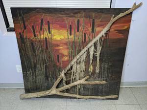 lot 185 image: Lovely Large Mixed Media Art Piece