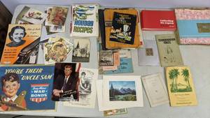 lot 176 image: Lot of Vintage Books, Booklets, Ads, Brochures, Prints and More