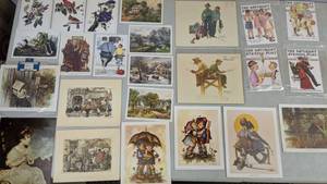 lot 179 image: Lot of 24 Lithographs and Prints Norman Rockwell, Evans Hummel, and More