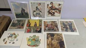 lot 180 image: Collectible Lot of 10 Norman Rockwell Prints